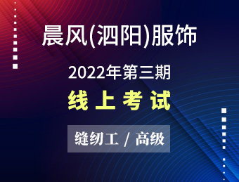 晨风（泗阳）服饰 缝纫工（高级）【2022131048】【2022131052】